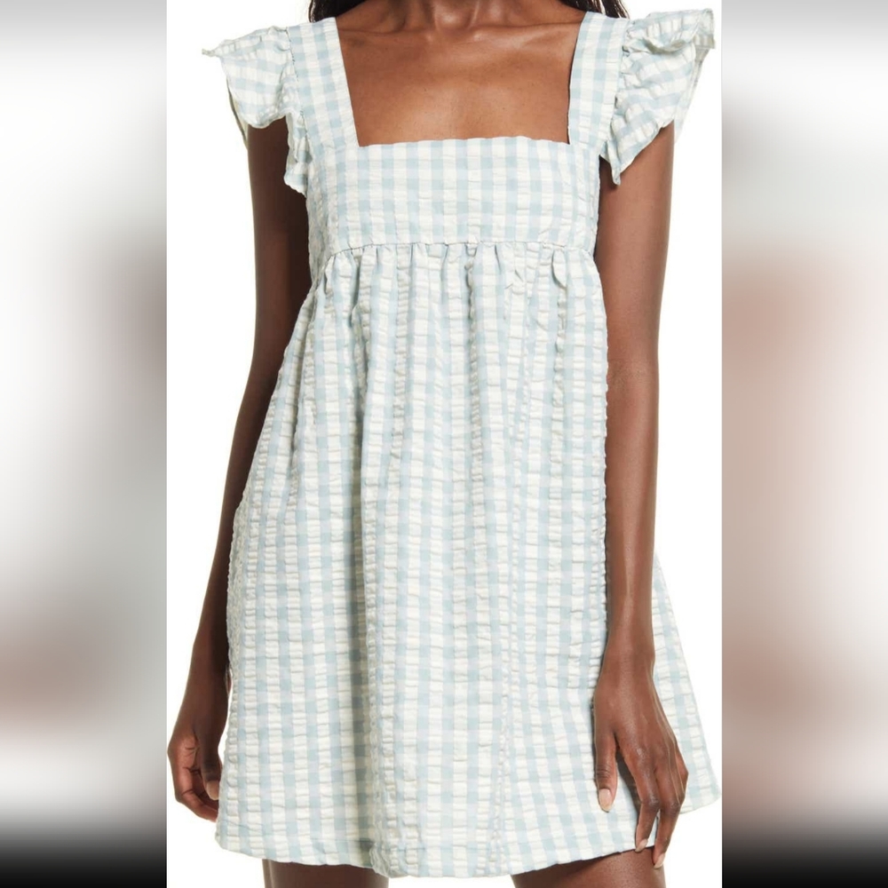 Open Edit gingham seersucker nightgown